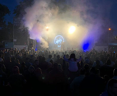 Outdoor stage at Witney Music Festival